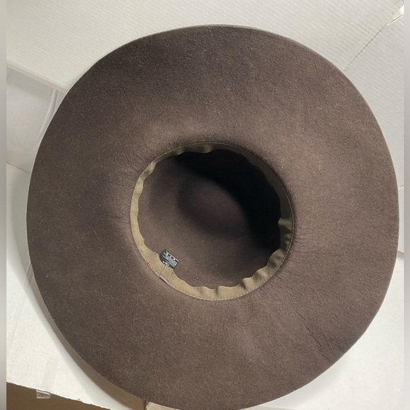 D&Y Wool Floppy Hat In Chocolate Brown - Picture 4 of 11